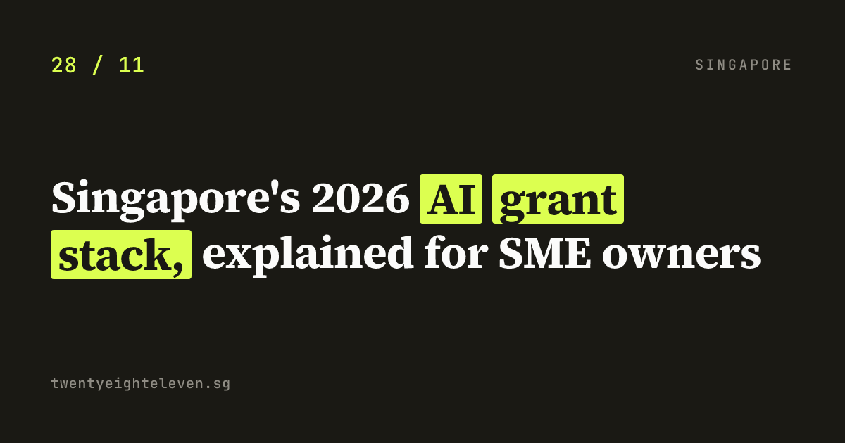 Singapore's 2026 AI grant stack, explained for SME owners