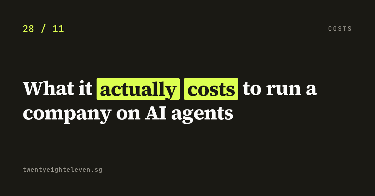 What it actually costs to run a company on AI agents